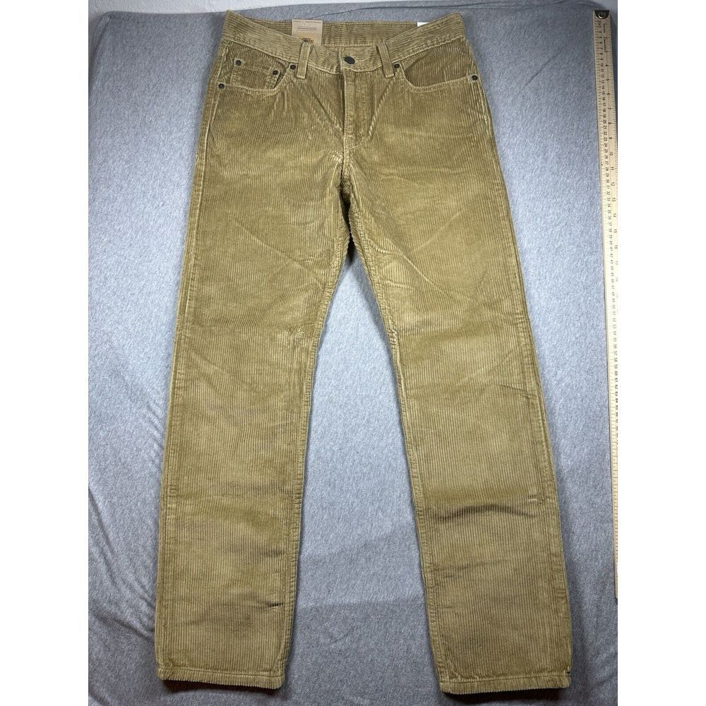Levis Pants Mens 28X30 Brown‎ Corduroy Classic Flat Front Straight Leg NWT